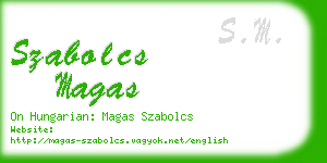 szabolcs magas business card